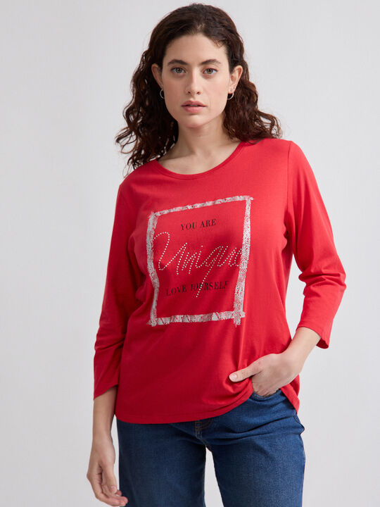 CAMISETA POSICIONAL ANIMAL Rojo Oscuro image number null