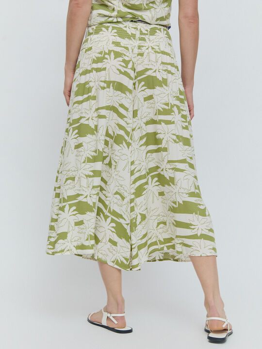 Falda pantalón estampada Crudo image number null