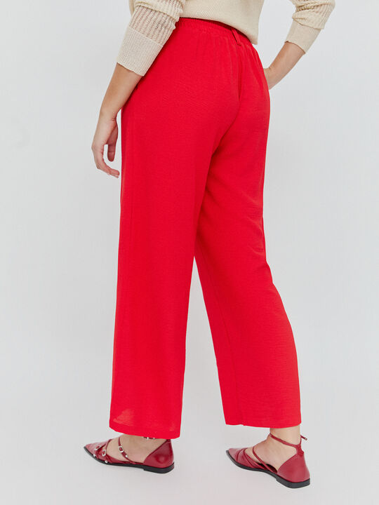 PANTALON ANCHO FLUIDO Rojo image number null