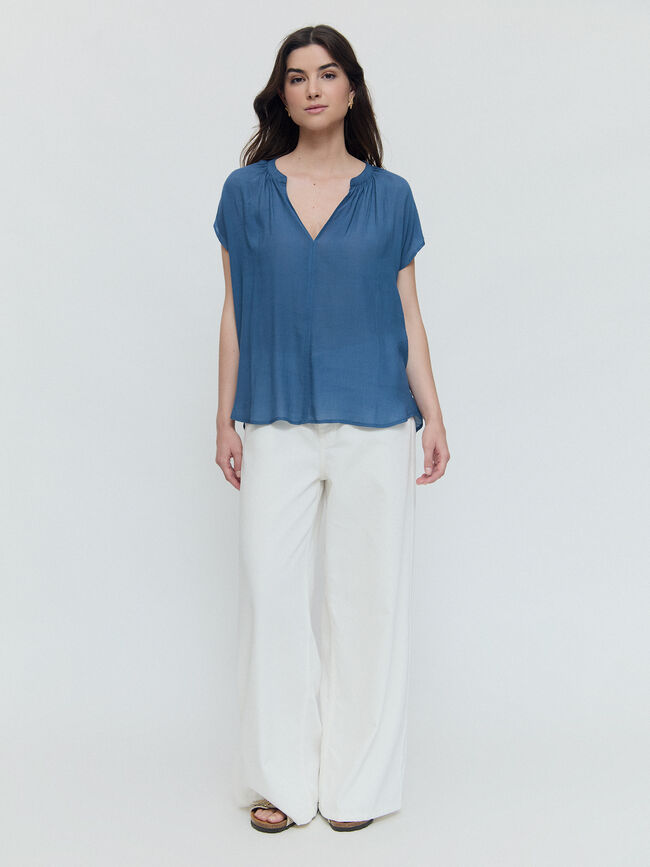 Blusa rústica Azul Grisaceo