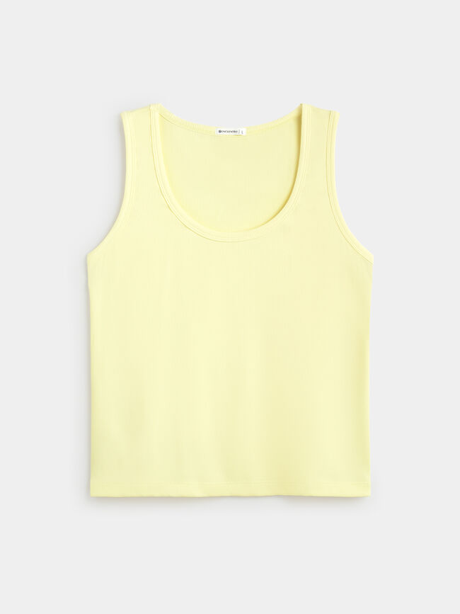TOP NADADORA CANAL&Eacute; Amarillo Pastel
