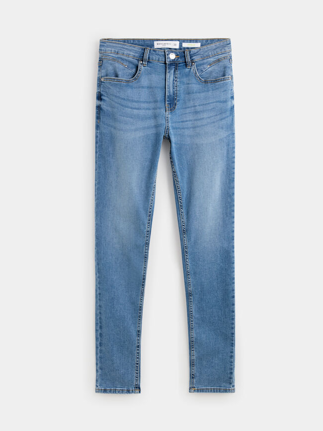 Tejano pitillo basico Mid blue