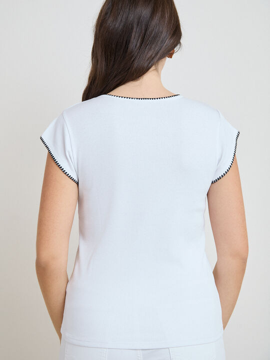 CAMISETA CANALE DETALLE Blanco Optico image number null