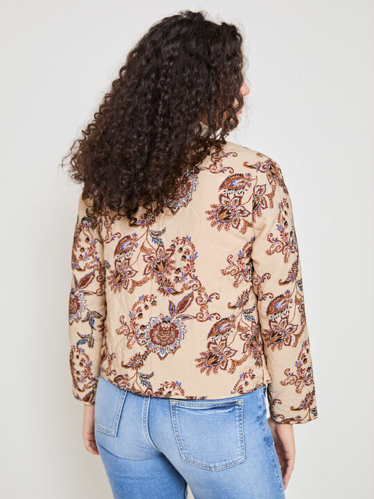 CHAQUETA ACOLCHADA ESTAMPADA Crudo image number null