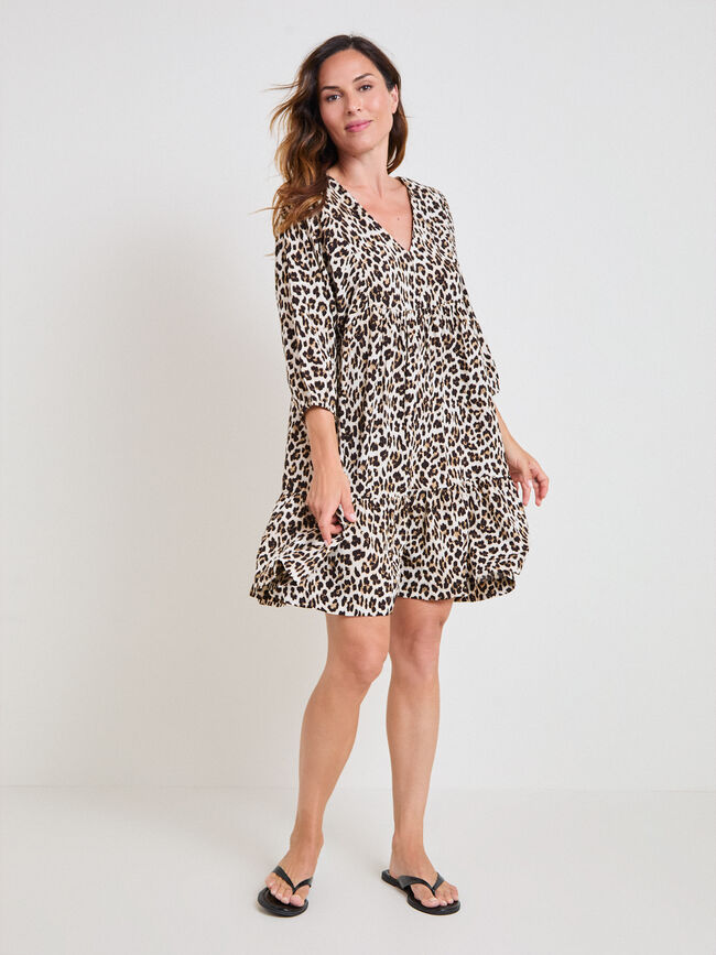 VESTIDO ESTAMPADO Negro