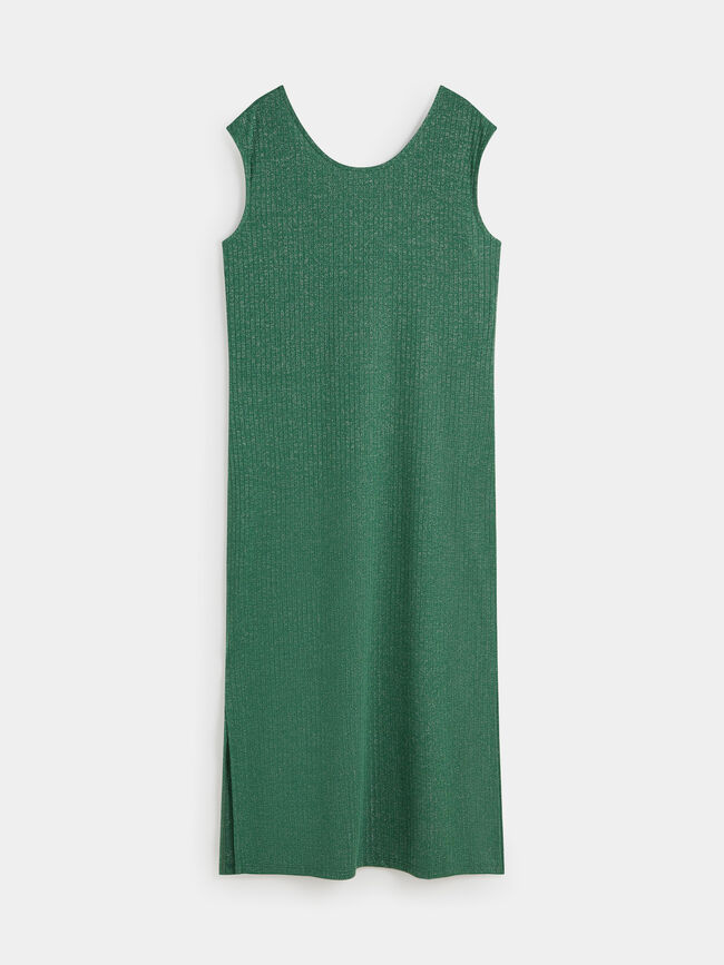 VESTIDO CANALÉ LUREX Verde oscuro