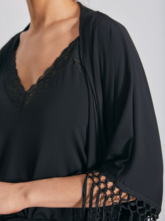 CHAQUETA FLECOS Negro image number null