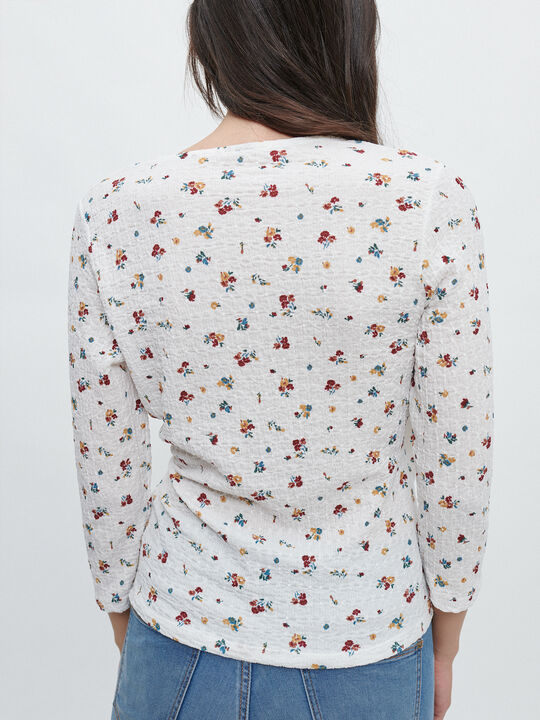 CAMISETA CRUZADA Blanco Optico image number null