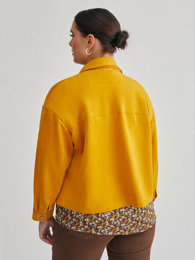 Sobrecamisa crop mostaza Mostaza
