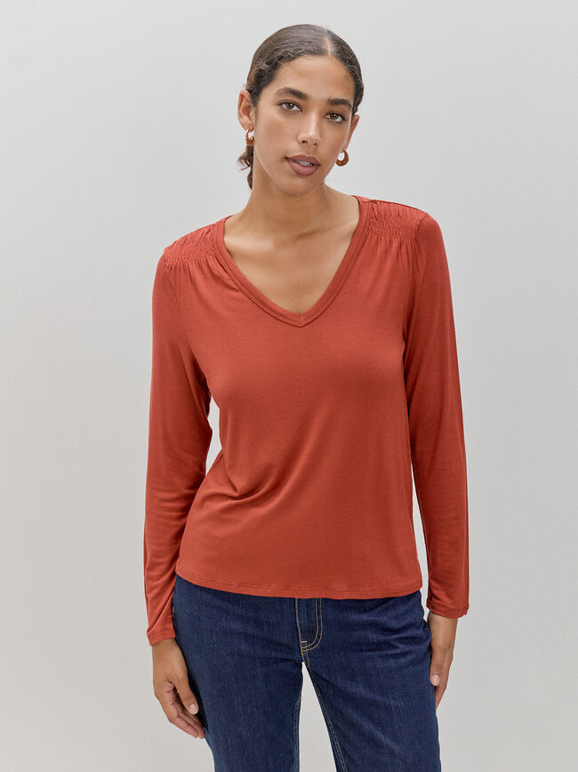 CAMISETA FRUNCES Teja