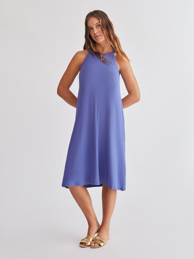 Vestido halter Azul Ceruleo