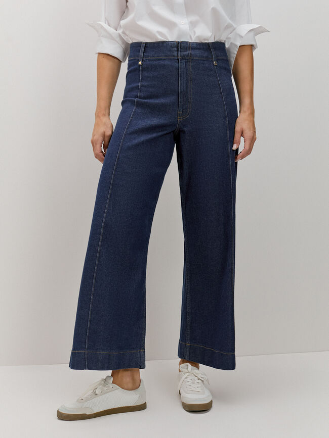WIDE LEG COSTURAS Rinse Wash