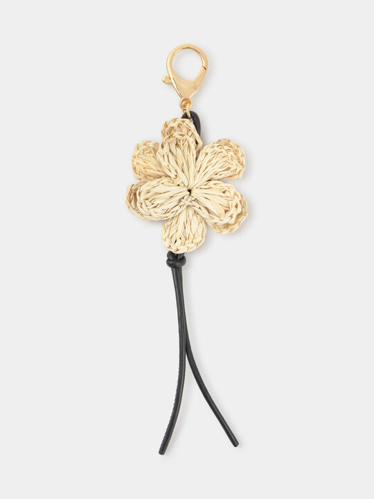 LLAVERO FLOR CROCHET Beige image number null