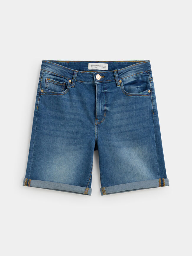 BERMUDA VAQUERA BÁSICA Mid blue