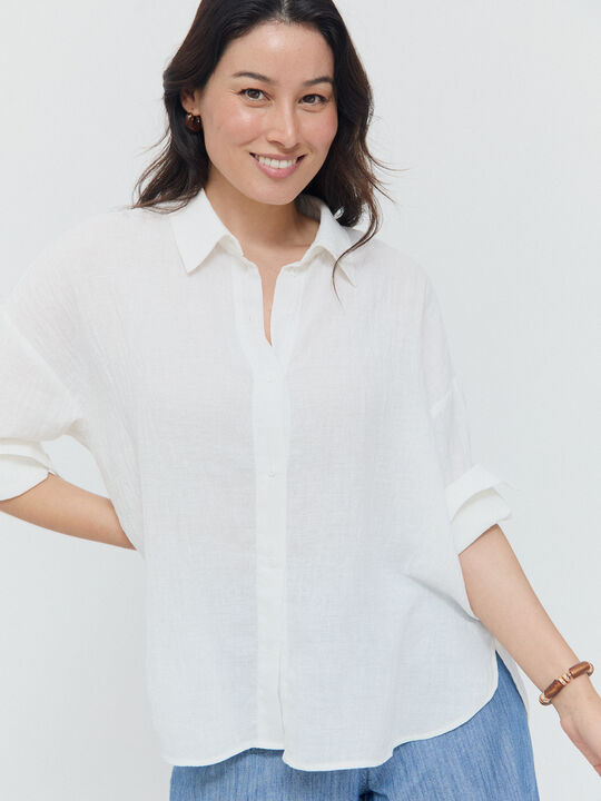 CAMISA RUSTICA Blanco Optico image number null