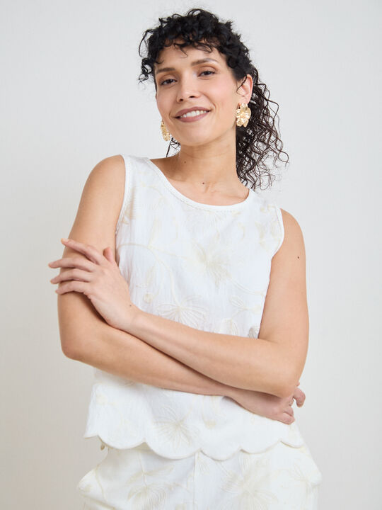 TOP DETALLE  BORDADOS Crudo image number null