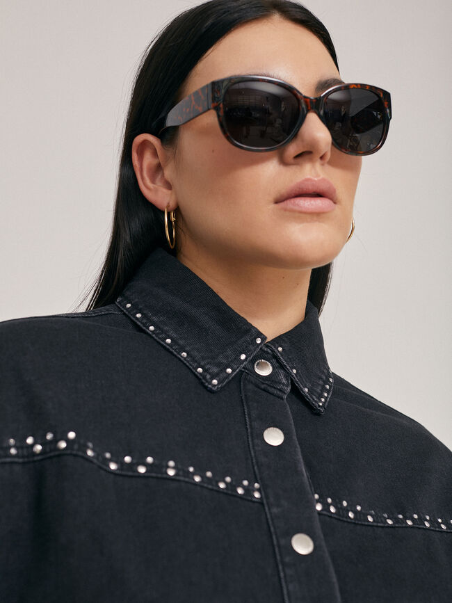 Sobrecamisa negra Black wash