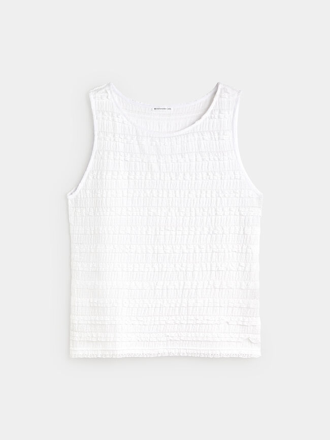 TOP TEXTURA Blanco Hueso