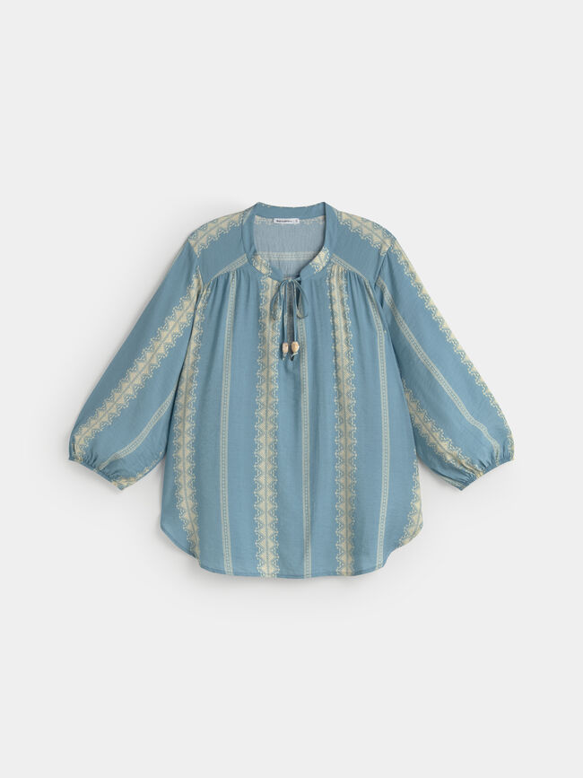 blusa estampada Cobalto