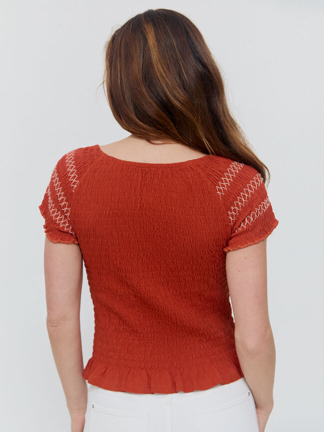 CAMISETA GOMA CANILLA Teja