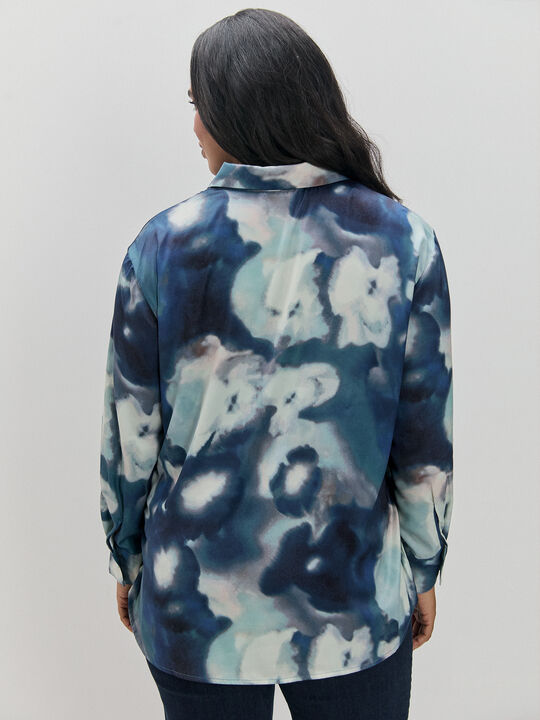 CAMISA SATINADA Azul Medio image number null