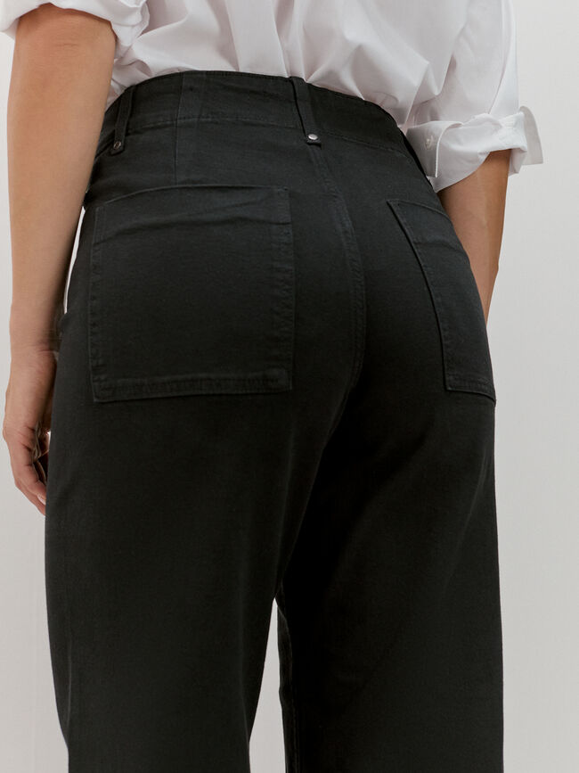 WIDE LEG COSTURAS Negro