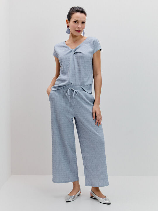 CAMISETA CRINKLE AZUL Azul Chambray image number null