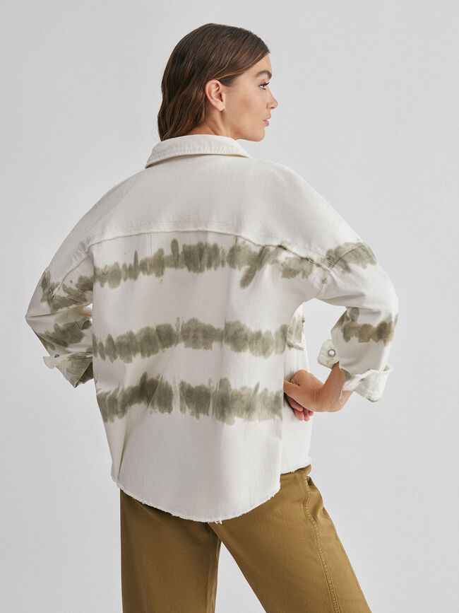 Sobrecamisa tie dye Blanco Natural