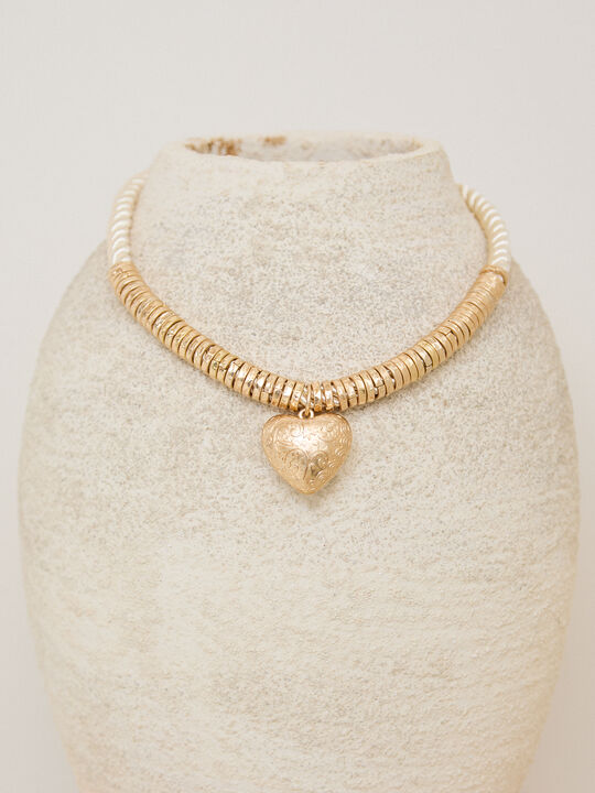 COLLAR DETALLE CORAZON Oro image number null