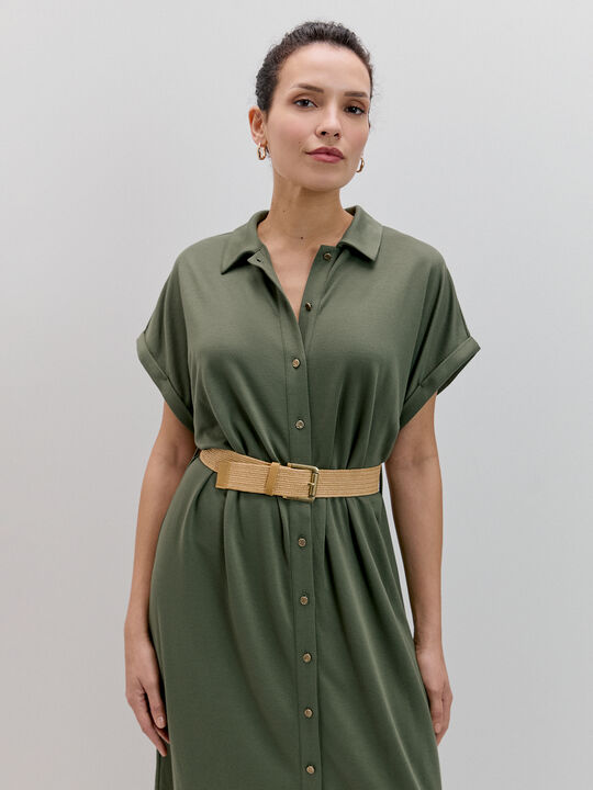 VESTIDO CAMISERO MODAL Bosque image number null