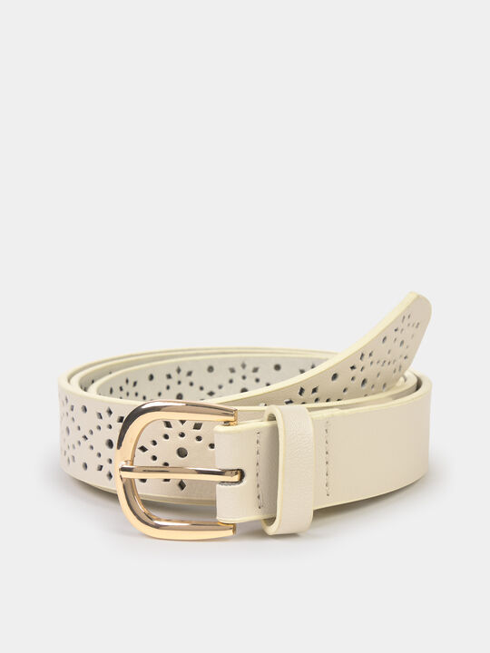 CINTUR&Oacute;N DETALLE TROQUELADO Beige image number null