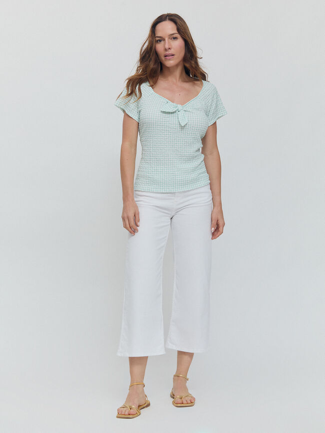 CAMISETA NUDO VICHY Verde