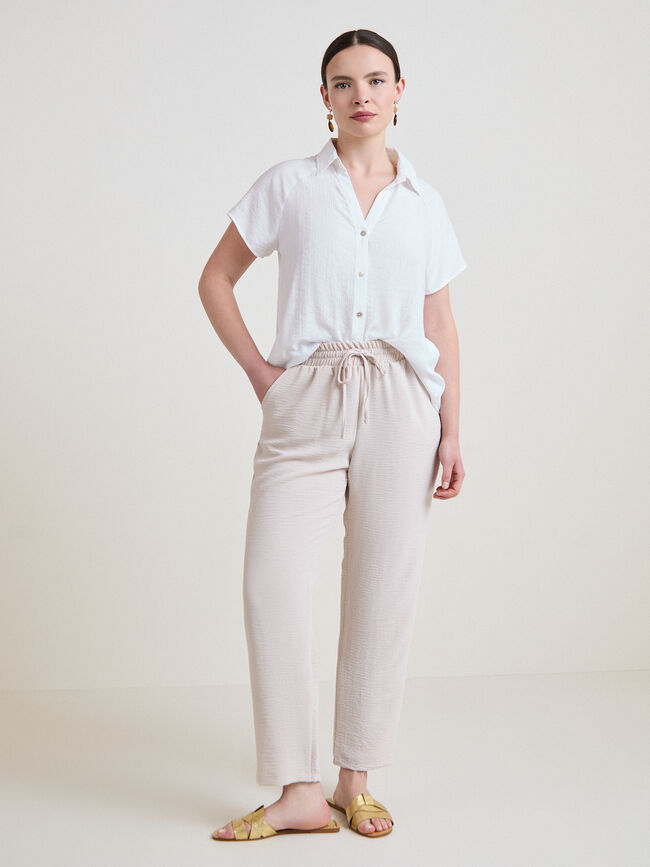 PANTAL&Oacute;N JOGGER Marfil