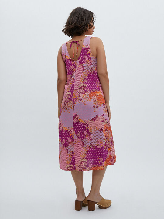 VESTIDO ESCOTE PICO Barro image number null