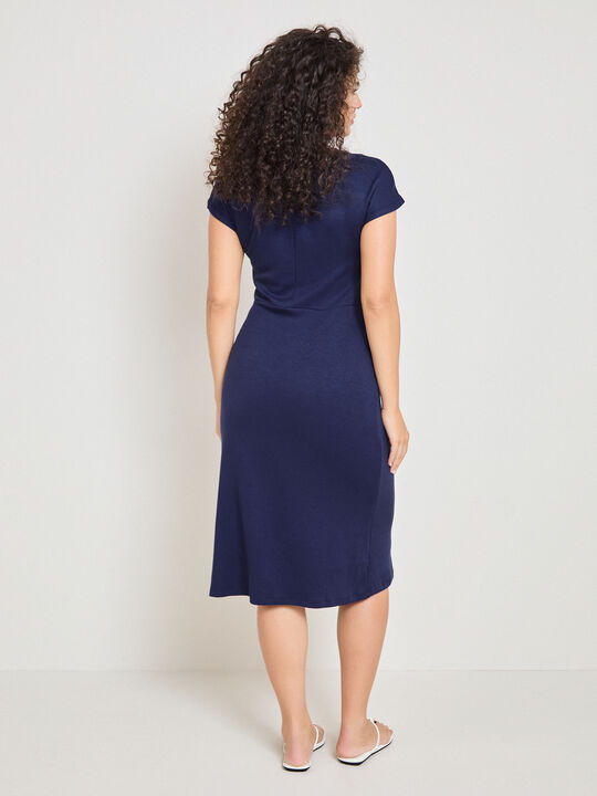 VESTIDO NUDO Azul Noche image number null