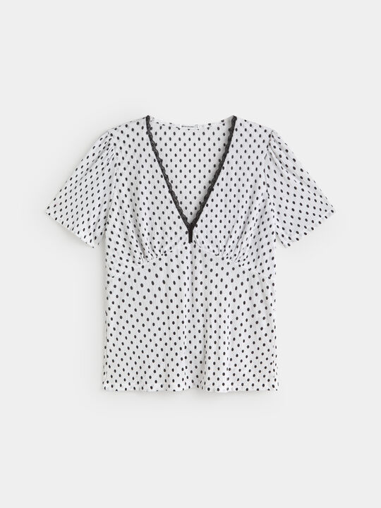 CAMISETA TOPOS ROMANTICA Blanco Optico image number null