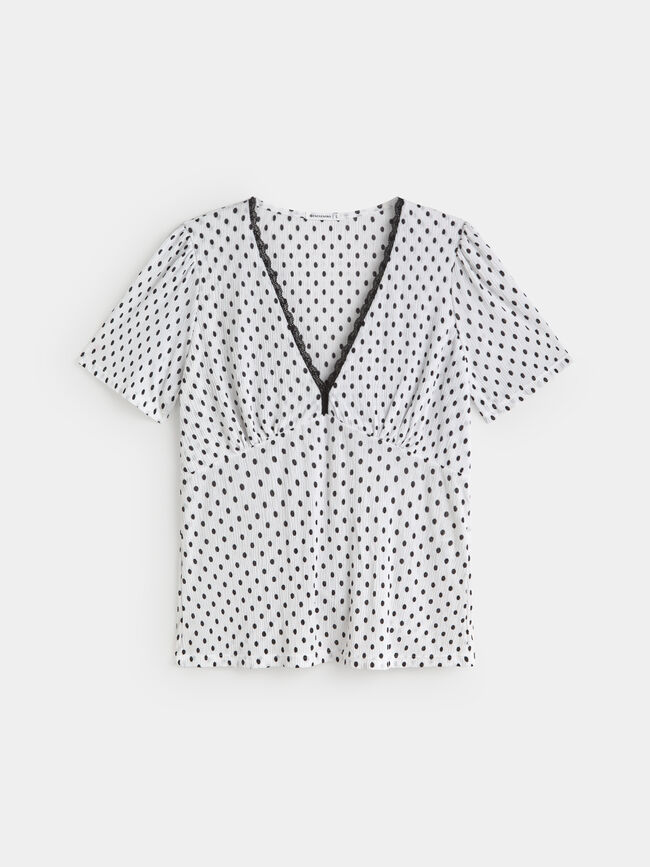 CAMISETA TOPOS ROMANTICA Blanco Optico