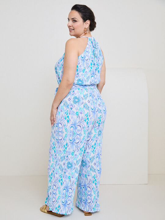 MONO PLEATED ESTAMPADO Azul Riviera image number null
