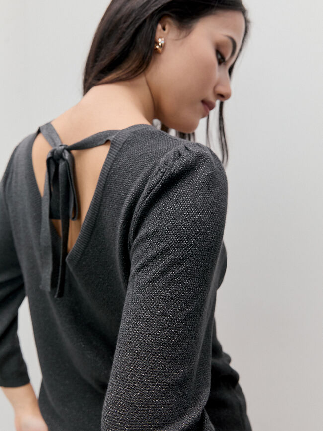 TOP FIESTA LAZO Gris Oscuro