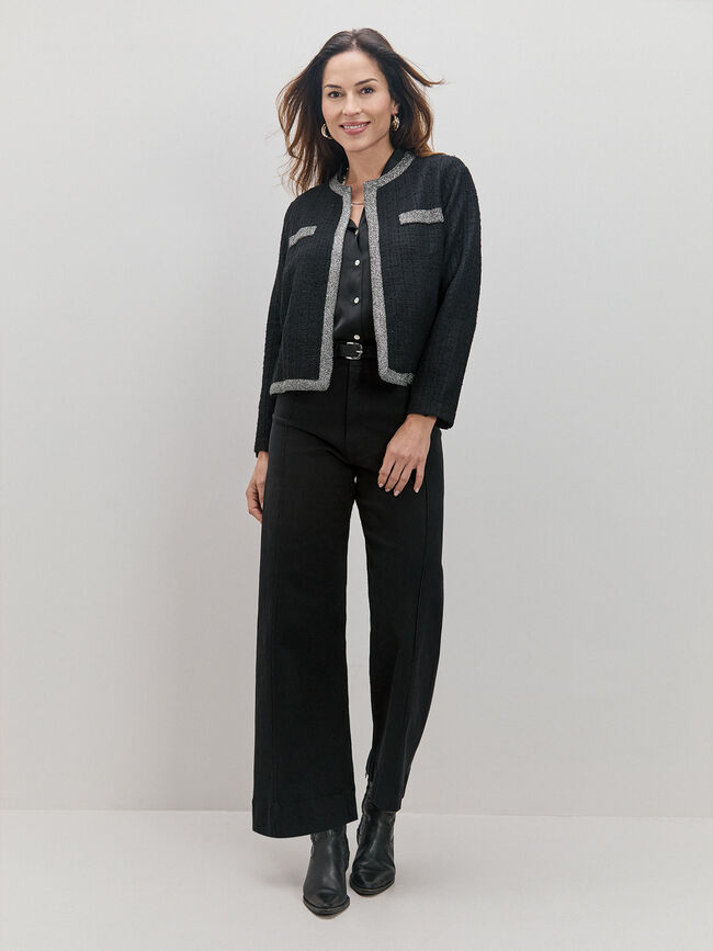 CHAQUETA DETALLE TEXTURA Negro