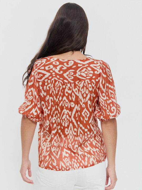 BLUSA MANGA ABULLONADA Teja image number null