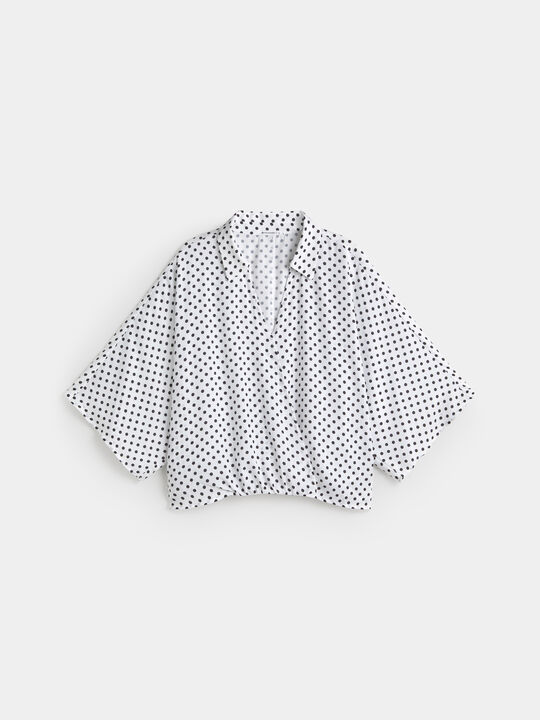 BLUSA VOLUMEN LUNARES Blanco Optico image number null
