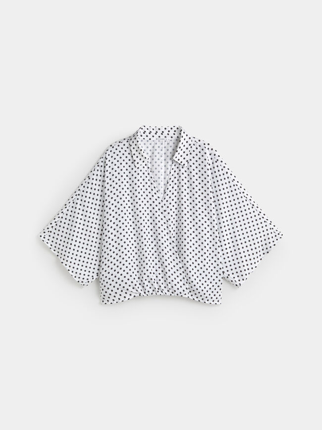 BLUSA VOLUMEN LUNARES Blanco Optico