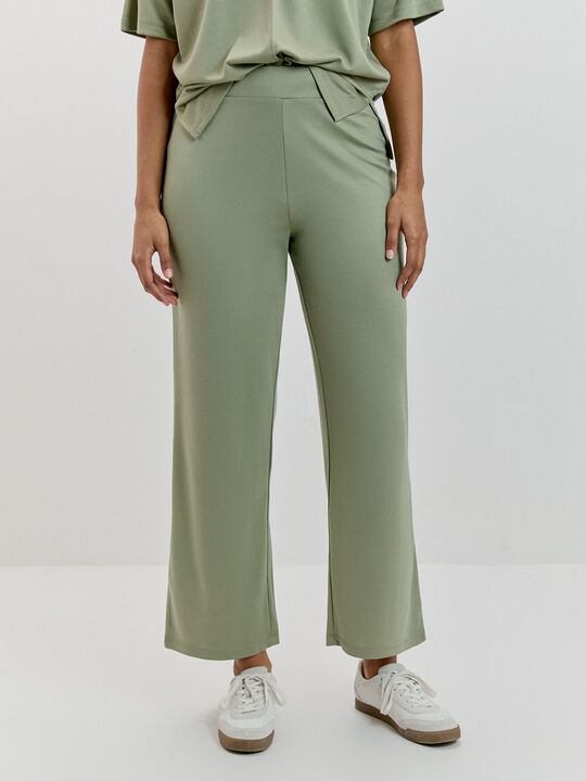 PANTALON FLUIDO kaki claro image number null