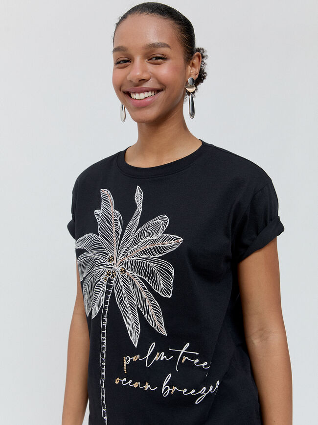 CAMISETA POSICIONAL PALMERA Negro