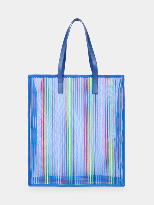 Bolso shopper rayas Azul Marino image number null