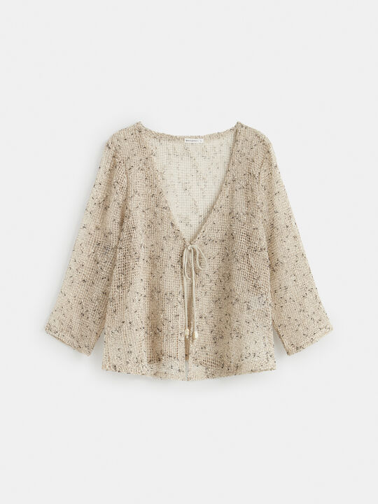 CHAQUETA REJILLA Crudo image number null