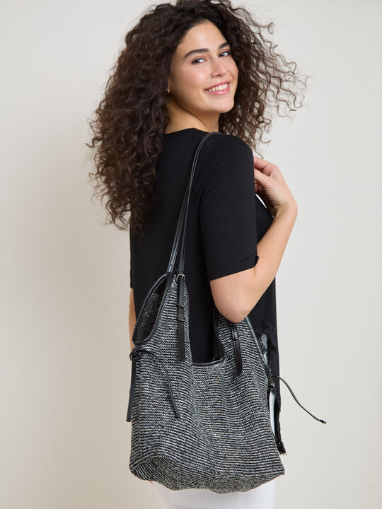 BOLSO HOMBRO TRENZADO Negro image number null