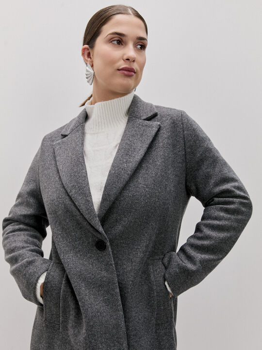 ABRIGO LARGO PAÑO Gris vigore cla image number null