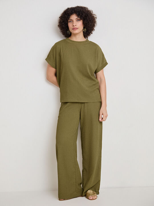 PANTALON TEXTURA Oliva Kaki image number null